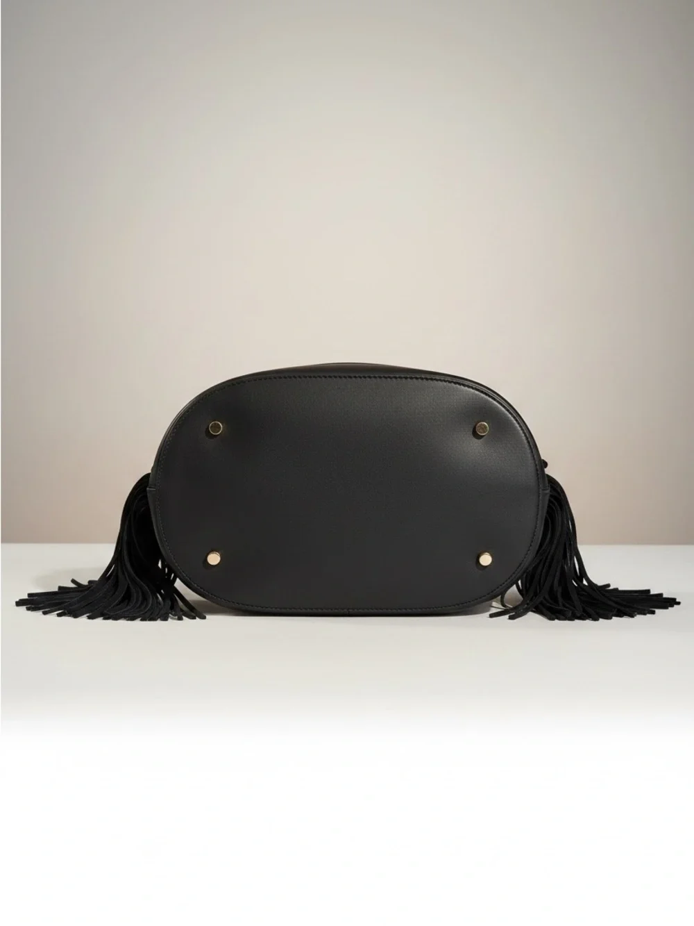Kate Spade Black Leather Fringe Tote NWT Large Western Boho Bag